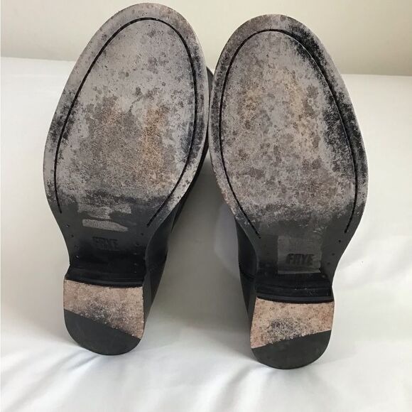 Frye Melissa Button 2 Black Leather Knee High Boots Riding Boots Size 7 - Picture 5 of 16